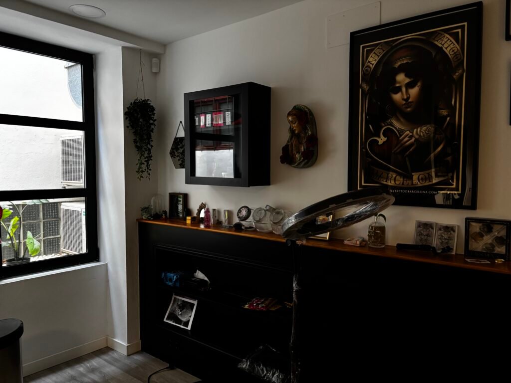 Recepción del estudio de tatuajes en Mallorca