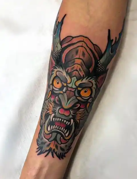 Tatuaje neotradicional de Danielo en Ink & Blood, Palma